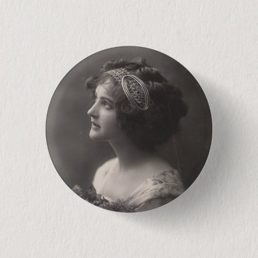 Broche chapa dama vintage 缶バッジ (正面)