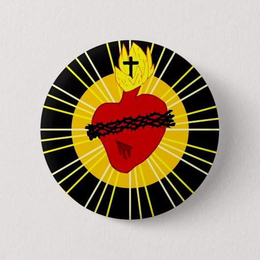 Broche do Sagrado Coração de Jesus 缶バッジ (正面)