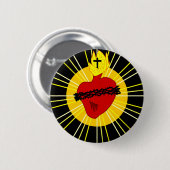 Broche do Sagrado Coração de Jesus 缶バッジ (正面&裏面)