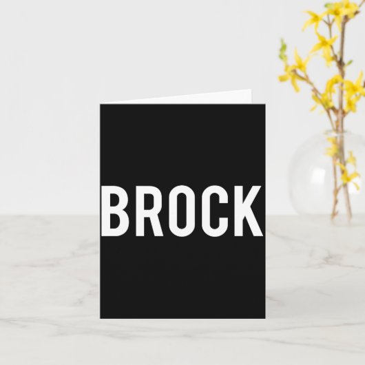 Brock - Cool New Funny Name Fan Gift Tee  カード (黄色い花)