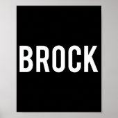 Brock - Cool New Funny Name Fan Gift Tee  ポスター (正面)