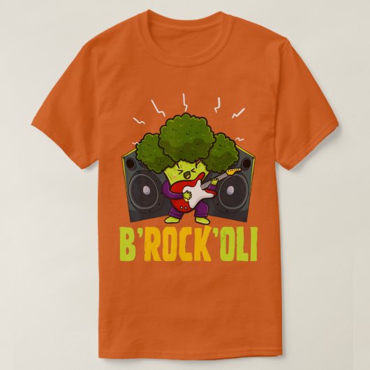 BRockOliブロッコリービーガンパンベジタリアン野菜V Tシャツ (デザイン正面)