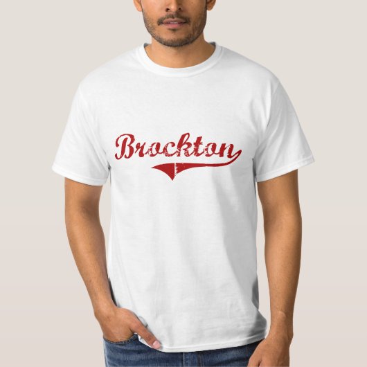 Brocktonマサチューセッツのクラシックなデザイン Tシャツ (正面)