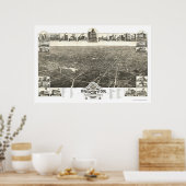 Brockton, MAパノラママップ – 1882 ポスター (キッチン)