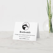 Brockwatchのアナグマの挨拶状 カード (裏面)