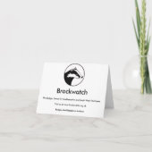 Brockwatchバッジのグリーティングカード カード (裏面)