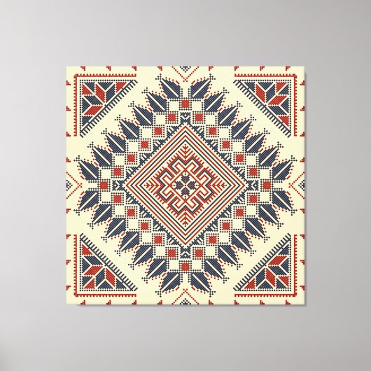 Broderie palestinienne traditionnelle キャンバスプリント (正面)