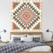 Broderie palestinienne traditionnelle キャンバスプリント (インサイチュ (寝室))
