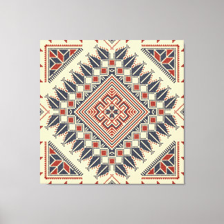 Broderie palestinienne traditionnelle キャンバスプリント