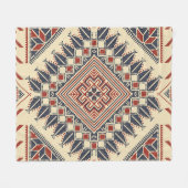 Broderie palestinienne traditionnelle フリースブランケット (正面(横))