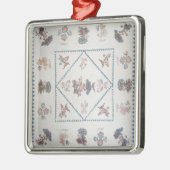 「Broderie Perseで」、c.1800 (、printe適用されるキルトにして下さい メタルオーナメント (左)