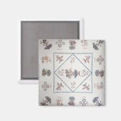'Broderie Perse'のキルト, c.1800 (適用,印刷) マグネット (正面/裏面)