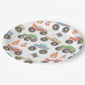 BRODIモンスタカラフルートラックボーイ誕生日 ペーパープレート (アングル)