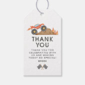 BRODI レッド モンスター トラック 誕生日パーティーの景品 ギフトタグ (正面)