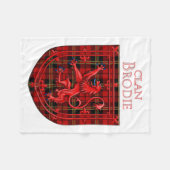 Brodie Tartan Scottish Plaid Lion Rampant フリースブランケット (正面(横))