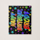 "BRODY"名、おもしろい"ハッピーバースデー" ジグソーパズル (縦)
