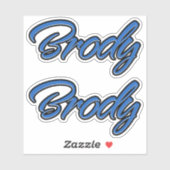 Brody Name blue Aufkleber Sticker Stickerset シール (シート)