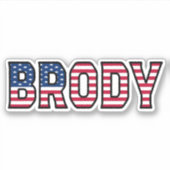 Brody Name Vorname USA Sticker Stickerset シール (正面)