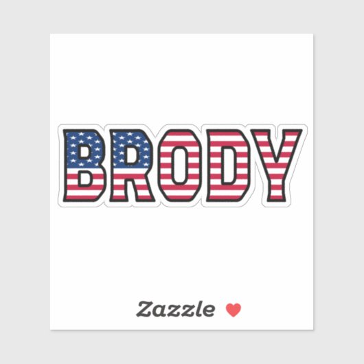 Brody Name Vorname USA Sticker Stickerset シール (シート)