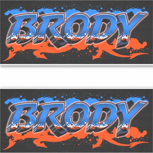 Brody Vorname Name Graffiti Aufkleber Sticker シール (正面)