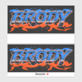 Brody Vorname Name Graffiti Aufkleber Sticker シール (シート)