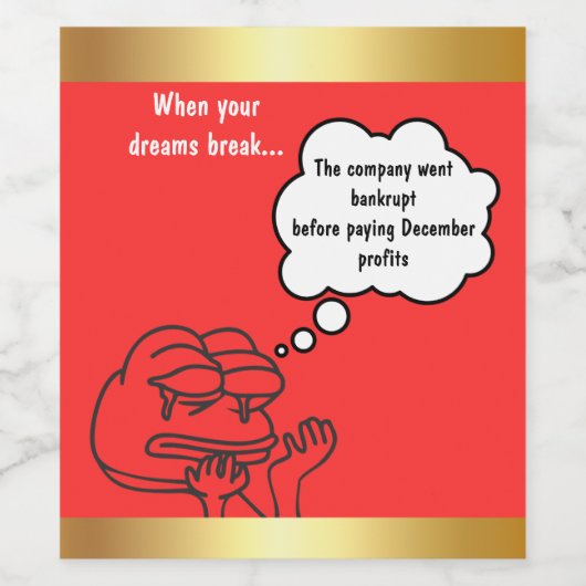 Broke & Bottle ワインラベル (シングルラベル)