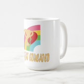 Broke But Educated Trophy Rainbow Design コーヒーマグカップ (正面右)