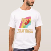 Broke But Educated Trophy Rainbow Design Tシャツ (正面)