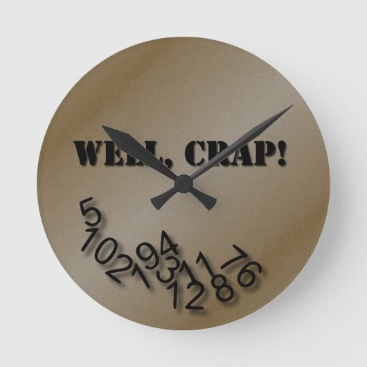 Broken ラウンド壁時計 (正面)