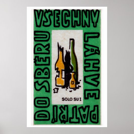 Broken Alcohol Bottles - Matchbox Print - Czech ポスター (正面)