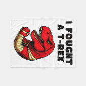 Broken Arm Recovery T-rex Kids Boys Dinosaur フリースブランケット (正面(横))