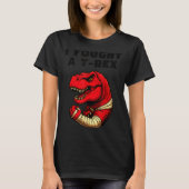 Broken Arm Recovery T-rex Kids Boys Dinosaur  Tシャツ (正面)