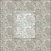 BROKEN Black off white ファブリック (タイル)