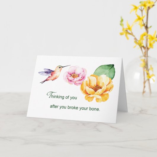 Broken Bone 考え of Youの花 カード (黄色い花)