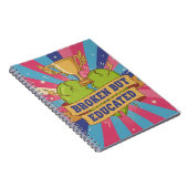 Broken But Educated Motivational Quote  ノートブック (右側)