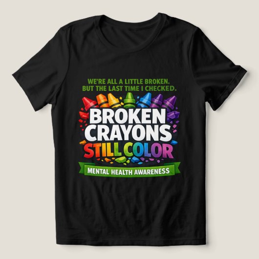 Broken Crayons トライブレンドＴシャツ (デザイン正面)