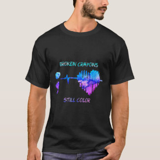Broken Crayons Is Still Color Heartbeat Suicide Pr Tシャツ
