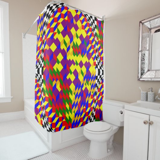 Broken Cube by Kenneth Yoncich シャワーカーテン (インサイチュ)