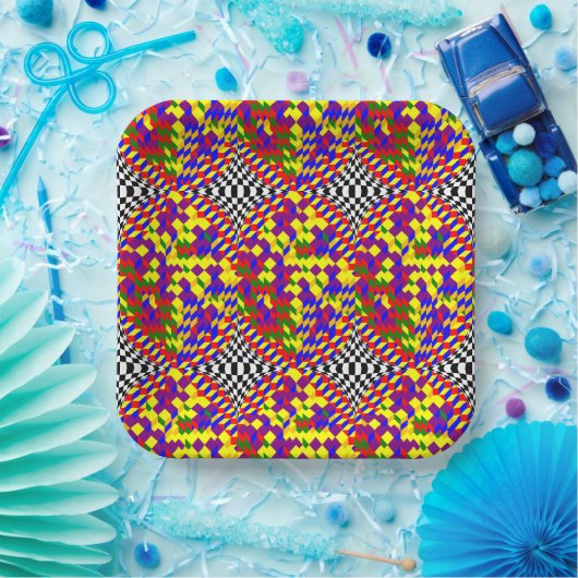 Broken Cube by Kenneth Yoncich ペーパープレート (パーティー)