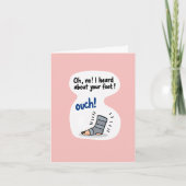 Broken Foot Get Well Soon Funny Paper Card カード (正面)
