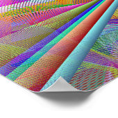 Broken Glass Shattered Mirror Line Art ポスター (角)