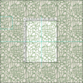 BROKEN GREEN off white ファブリック (タイル)