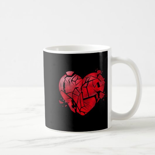 Broken Heart Anti Valentines Day  コーヒーマグカップ (右)