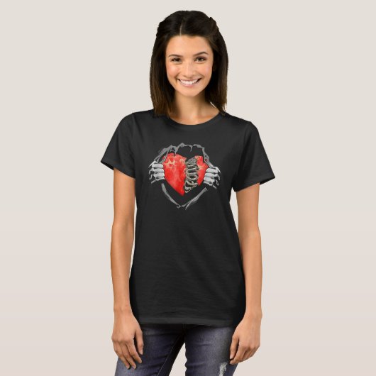 Broken Heart Heartbroken Sad Funny Valentines Day  Tシャツ (正面フル)