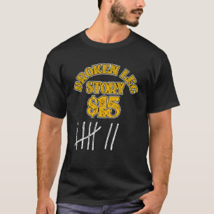 Broken Leg 子供へ Men Leg Story 15ボーン Tシャツ