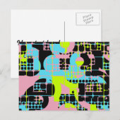 Broken Shapes抽象デザイン ポストカード (正面/裏面)