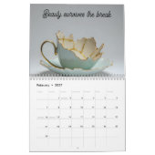 broken teacup inspirational mental health calendar カレンダー (2月 2027)