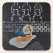 Broken Then Fried Painting by Alfred Fox スクエアペーパーコースター (正面)