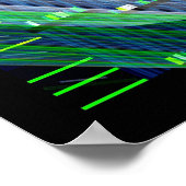 Broken Tv Glitch Art ポスター (角)