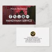 Broken Wood Fences Dirty Brick Wall 名刺 (正面/裏面)